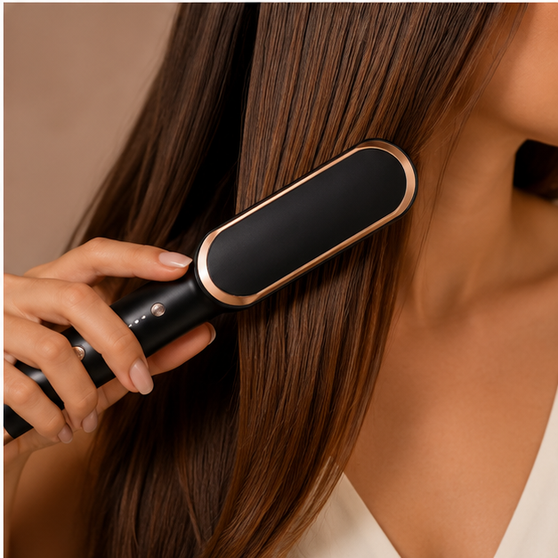 Cepillo Alisador Profesional LIORA™: Tecnología Iónica y Calor Infrarrojo