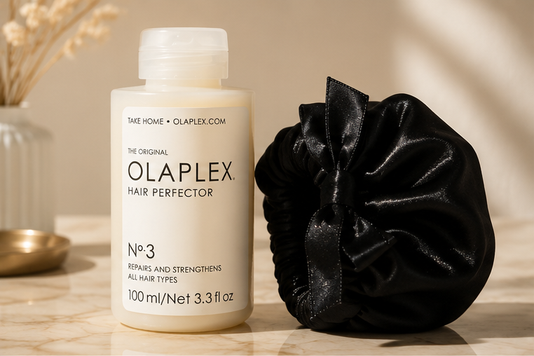 Kit Capilar LIORA™: Olaplex No. 3 + Gorro de Satén Premium (Tratamiento Reparador Profundo)