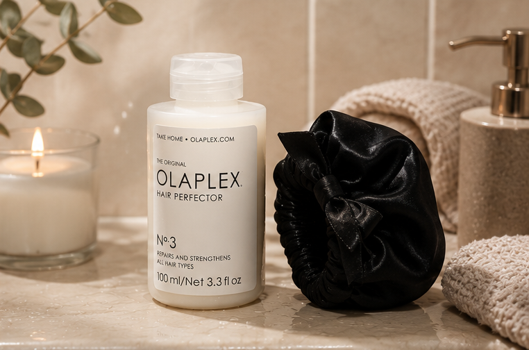 Kit Capilar LIORA™: Olaplex No. 3 + Gorro de Satén Premium (Tratamiento Reparador Profundo)